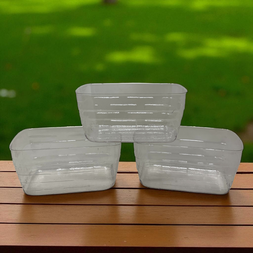 Vintage Posten 3 x NEU Longaberger Kunststoff Korb Liner nur 6" x 4" x 3"