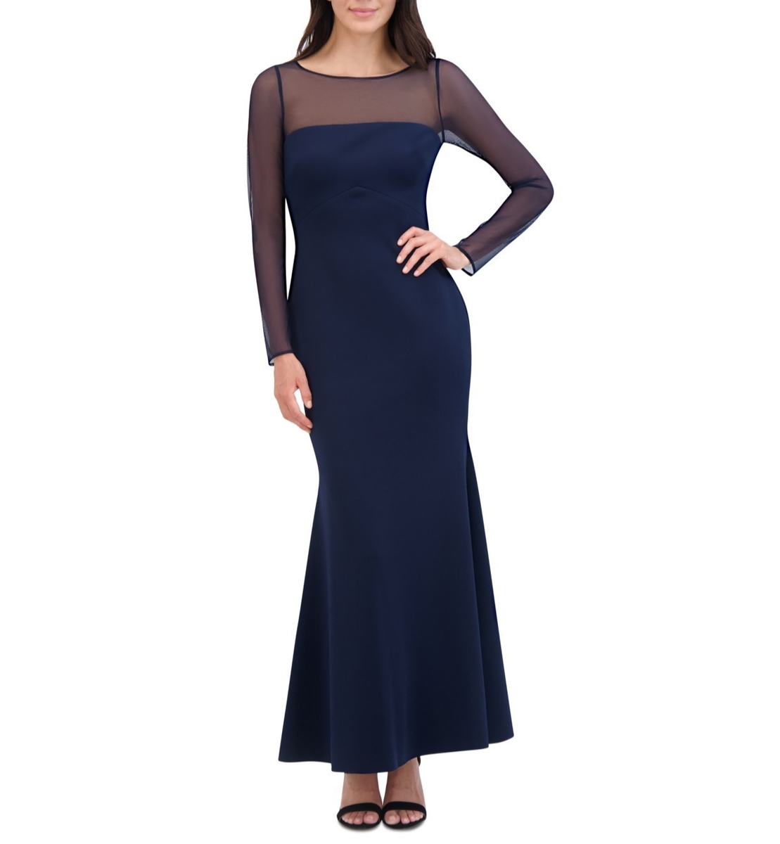eliza j gowns & formal dresses Eliza J Floral Embellished Off-the-Shoulder Gown