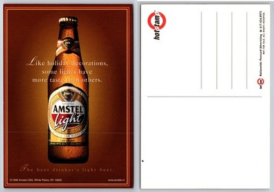 Continental Amstel Light Beer Bottle Postcard