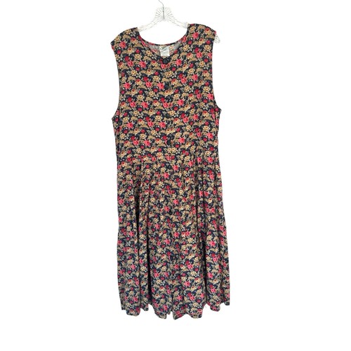 Laura Ashley, Laura Ashley Vintage Cotton Wool Floral Cottagecore Dobby Maxi Dress Size 10