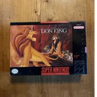Virgin Interactive The Lion King for Super Nintendo SNES Complete with Manual