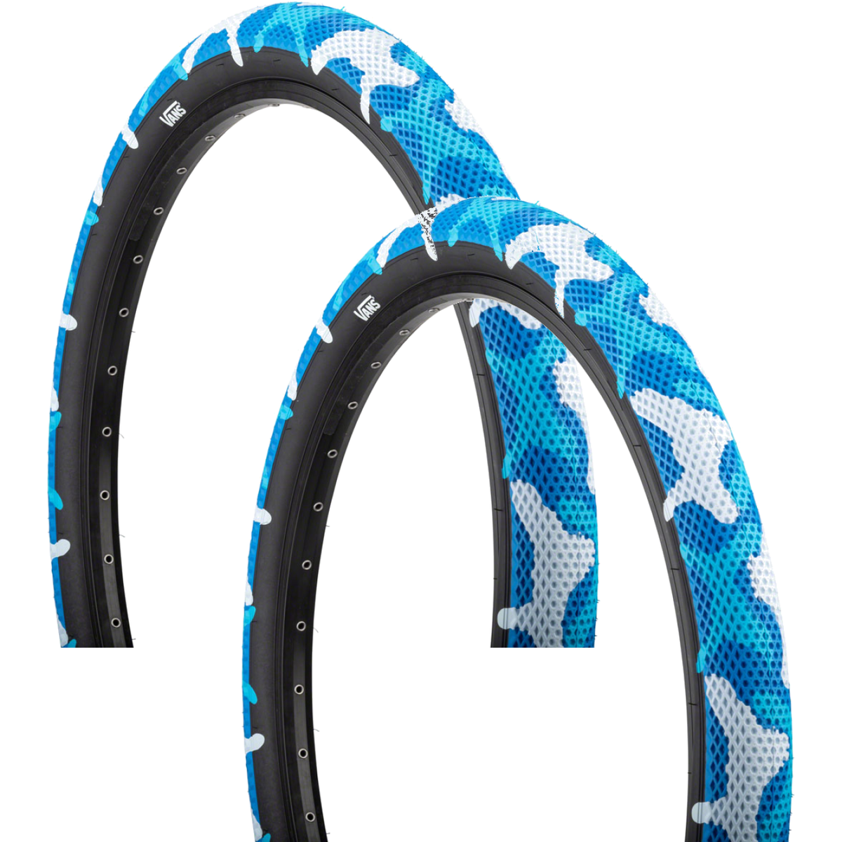 Pack of 2 Cult X Vans Tire 14 x 2.2 Clincher Wire Blue Camo