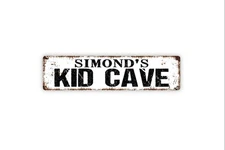 Custom Kid Cave Wall Sign - Metal or Vinyl Sticker