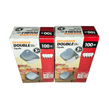 Sylvania 100W Double Life Soft White A19 Light Bulbs 4 Pack Set New
