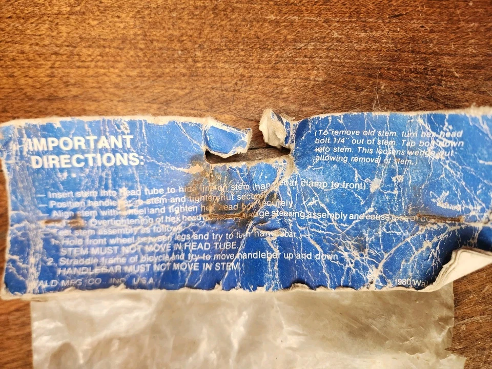 NOS Wald MFG. 1980 Vintage 44 Chrome Handlebar Stem for most 1" Center 40000 - Image 4 of 4