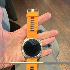 Garmin Fenix 8 smartwatch GPS sport, gamma Garmin fenix, cinturino arancione
