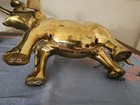 VINTAGE BRASS ELEPHANT TRUNK UP MCM 13" TALL HEAVY APPR 4.8 LBS FIGURE FIGURINE — photo 9