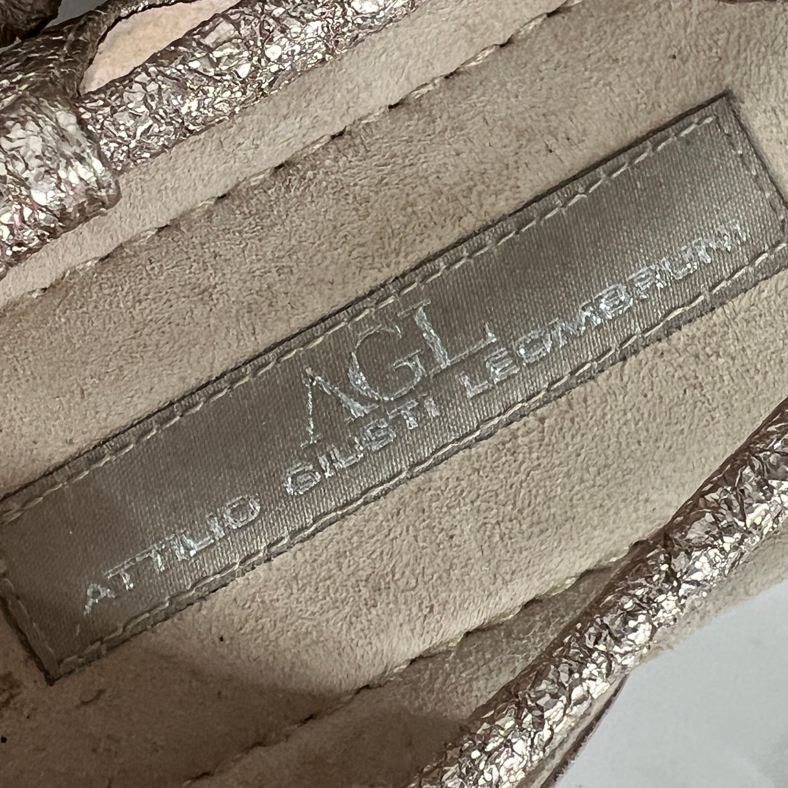 AGL Metallic Gladiator Ankle Tie Sandal Shoe Size 11