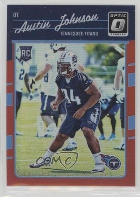 2016 Donruss Optic Rookies Red 33/99 Austin Johnson #105 Rookie RC 1k5