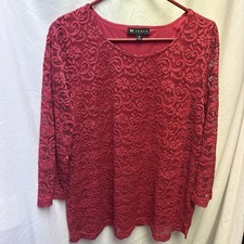 Y2K Top Size Medium Deep Rose Cropped Fairy Grunge Whimsigoth Coquette Vtg 90s