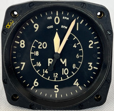 Smiths Aircraft Compressed Electric Rev Tachometer RPM Gauge [D5D]