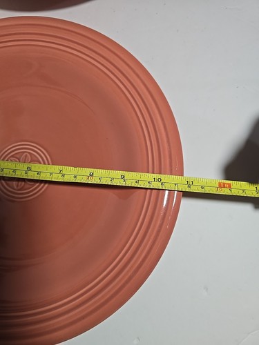 Vintage Oneida Dinner Plates Terra Cotta Petals Set of 2 Stoneware 10.75" Salmon - Picture 12 of 13