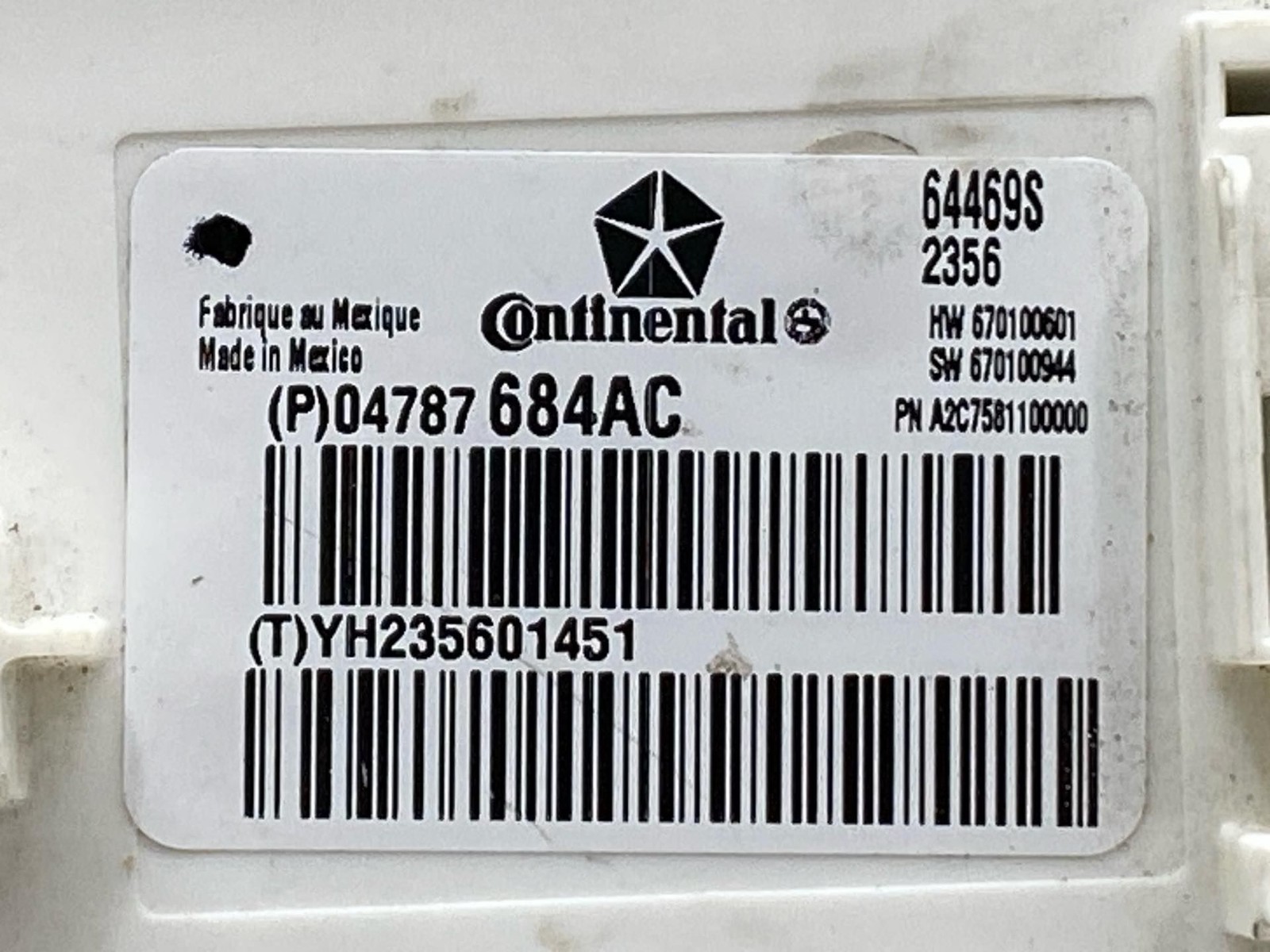 2017-2024 Maserati Levante Body Control Module Computer BCM OEM ID 04787684AC