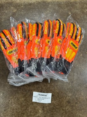 6 Pair- Mechanix Style - Impact Gloves - Water & Oil Resistant- 4897 X-Large