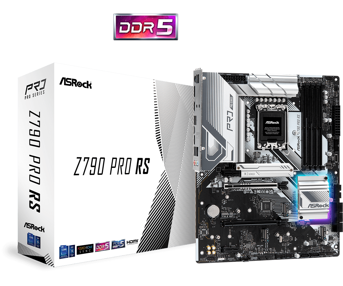 ASRock Z790 Pro RS - Motherboard - ATX - LGA1700-Sockel - Z790 Chipsatz - USB-C