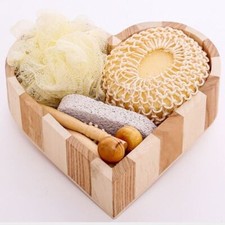 5pcs Spa Set Bath Tool Loofah Sponge Hair Brush Pumice Stone Foot File