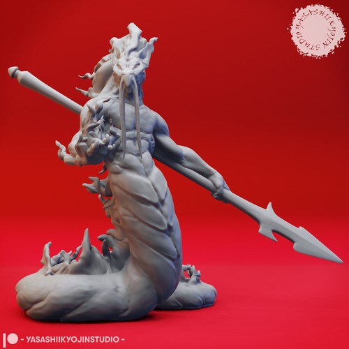 Flame Salamander - 32/54mm Miniature for Tabletop RPGs (DnD, D&D, Pathfinder) - Picture 4 of 10
