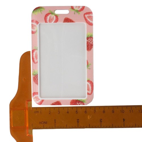 Rosa Schlüsselband Erdbeere Schlüsselanhänger Geschenk Ausweis Abzeichen Halter Büro - Bild 4 von 11