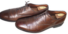 Allen Edmonds Park Avenue 12 B Chocolate Brown Leather Cap Toe Oxford Shoes