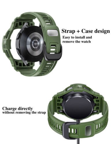 TPU Silicone Watch Strap Band + Case For Samsung Galaxy Watch 5/4 40/44mm Sport - 第 4/21 張圖片
