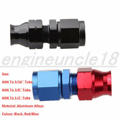 Aluminum AN6 AN8 Female To 5/16" 3/8" 1/2" Tube Fitting Hard Line Adapters