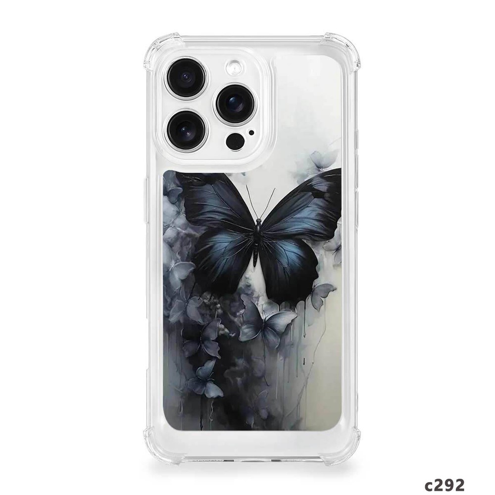 iPhone 14 Pro Max 15 16 Plus Samsung A56 A16 Butterfly TPU Case