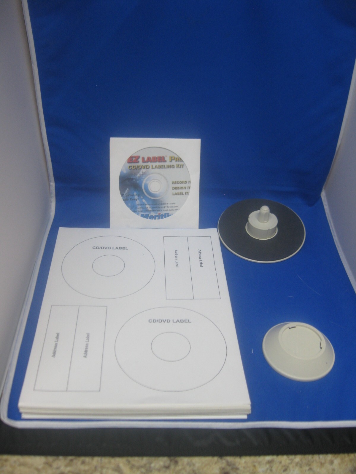 Meritline EZ Label Pro CD/DVD Labeling Kit Software & New Pkg. of CD