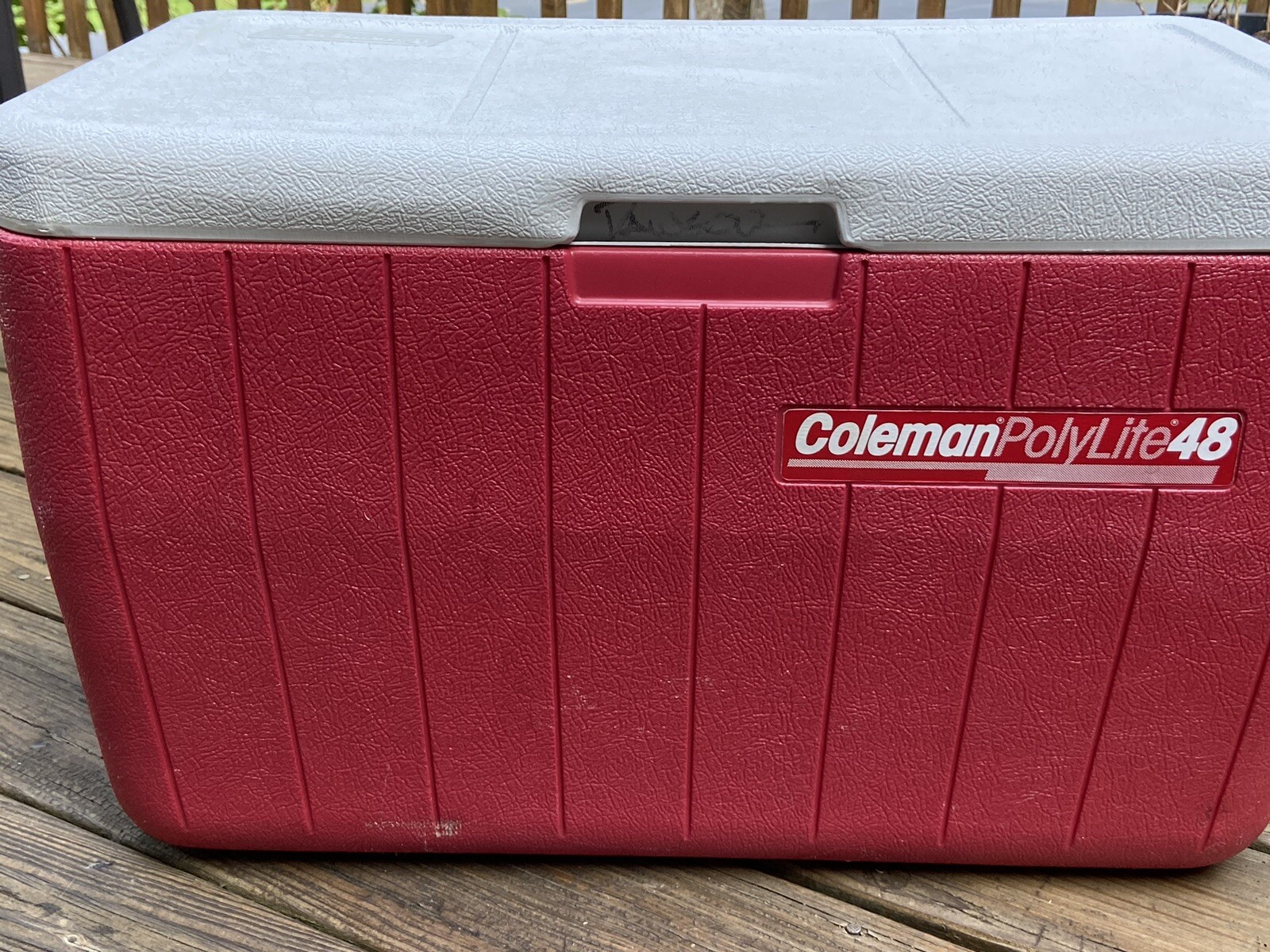 Vintage COLEMAN Polylite 48 Cooler Red Model 5286B 5296 5248 Party