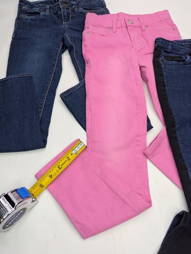 LOT x 3 = (2 x Levis) + (1 x Sonoma) Kids Jeans, Girls 7-Reg, Blue, Pink Skinny - Picture 4 of 20