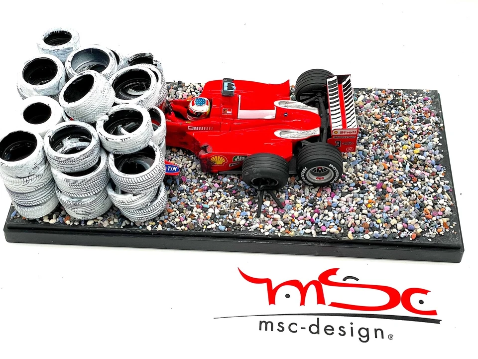 1:18 Schumacher Ferrari F399 GP Silverstone Crash Umbau, mit Zertifikat - Bild 3 von 4