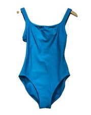 Maxine Of Hollywood Womens One-Piece Swimsuit Size 10 Blue Stretch Summer Beach