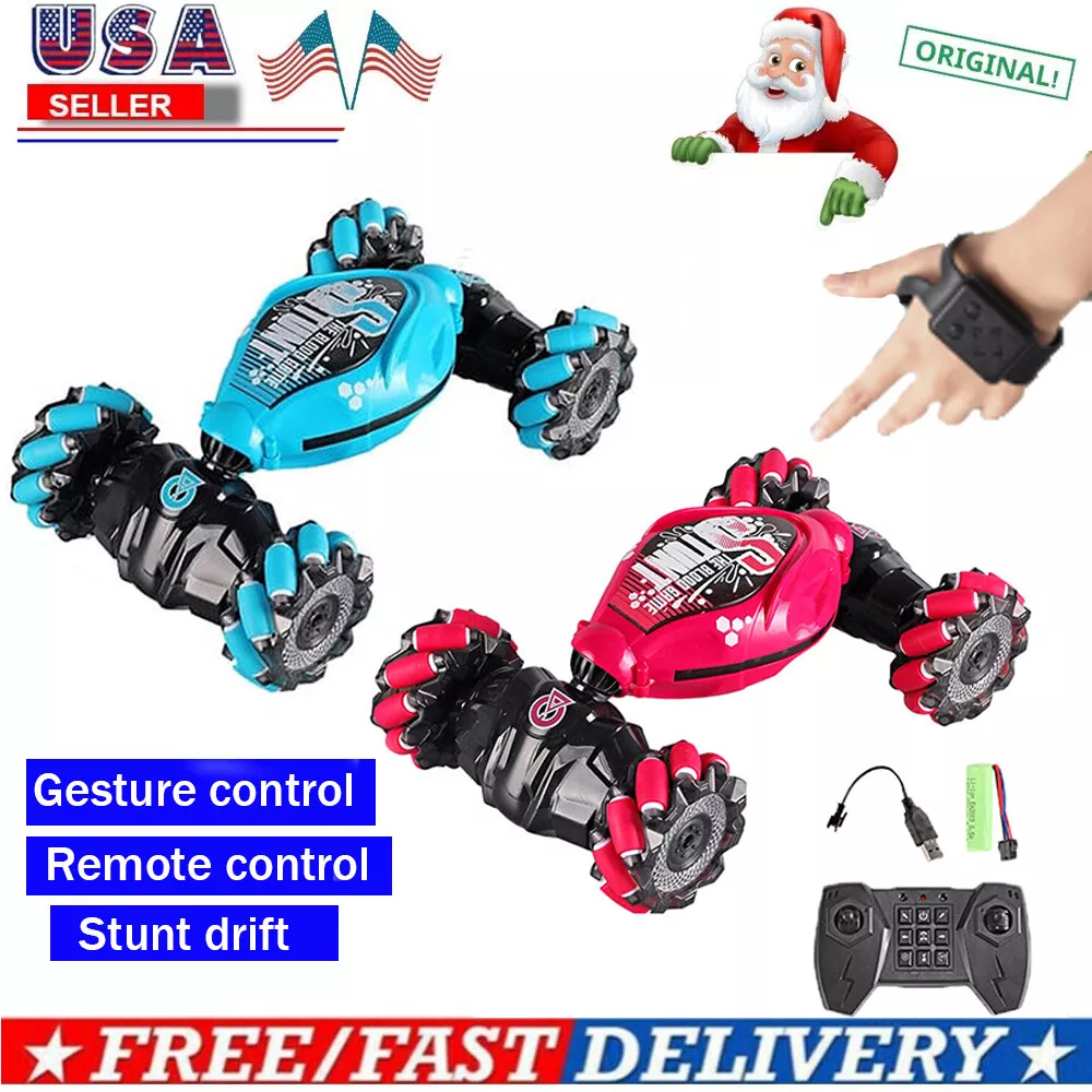 4WD 2.4GHz Gesture Sensing Twist RC Stunt Car Watch Remote Control Off-Road  Toys