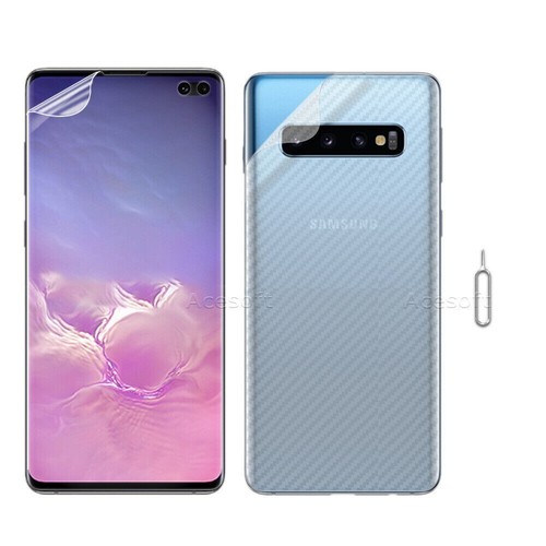 Heavy-Duty Front Back Soft Screen Protector Flim f Samsung Galaxy S10+ SM-G975U - 第 1/1 張圖片