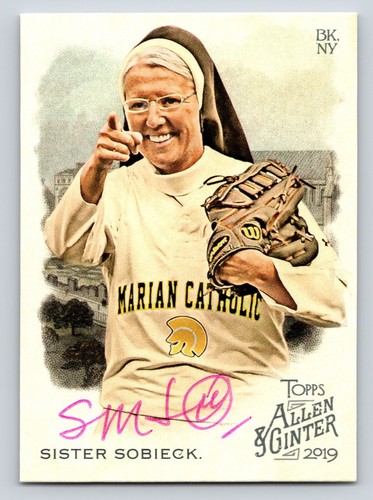 Sister Mary Jo Sobieck Authentic Autographed 2019 Topps Allen and Ginter Card
