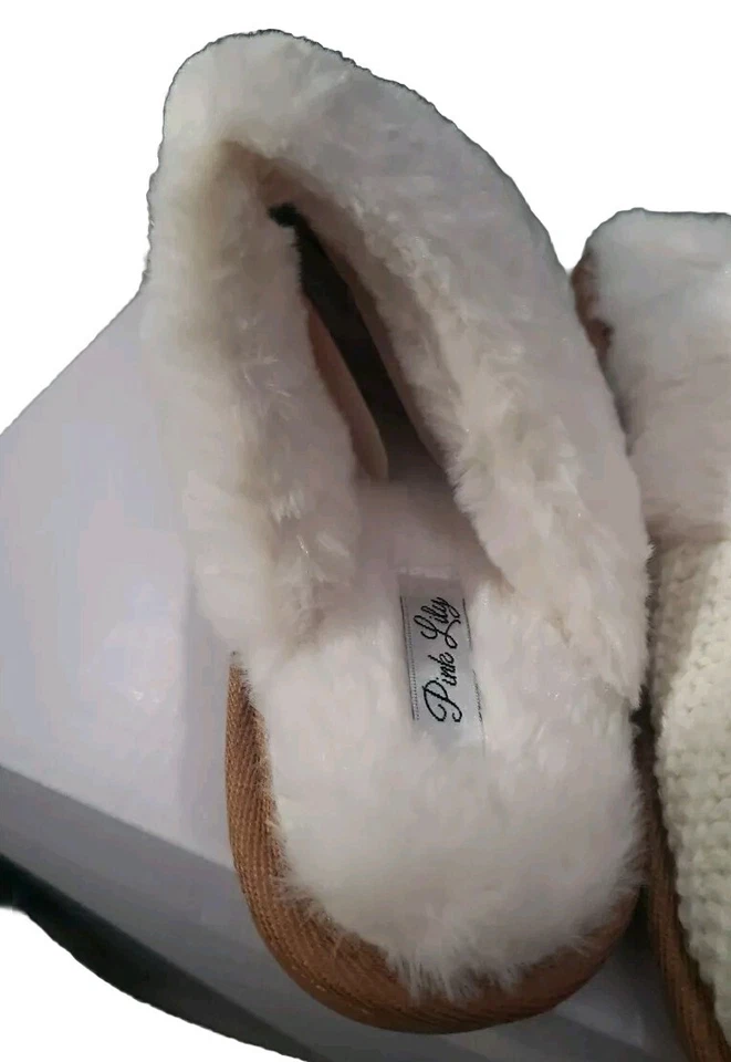 Zapatillas Mujer US NUEVAS!!! Acogedor cable tejido lirio rosa talla 7 Foto 4 de 4