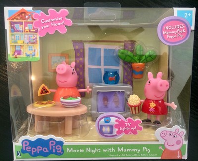 Peppa Pig Little Living Room Series Movie Night With Mummy Pig Set