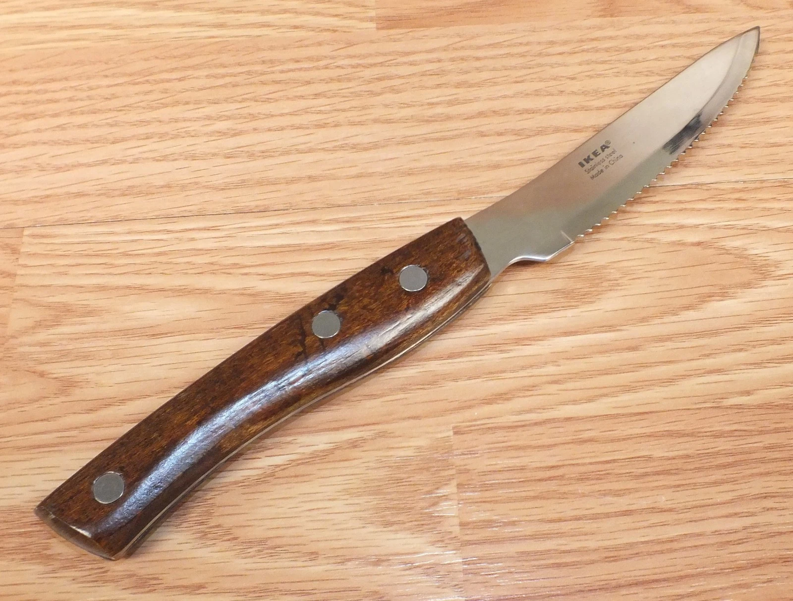 Genuine Ikea Stainless Steel Replacement Serrated Kitchen Knife w/ Wood Handle