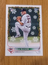2022 Topps Holiday Baseball Cole Sands Base Rookie RC #HW37 Minnesota Twins cnb