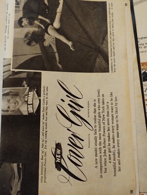 Di39 Ephemera 1952 Artikel Patti Carlin Cover Girl New York John Robert Powers