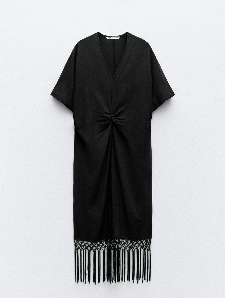 black fringe dress zara ZARA. Black fringed dress T.xs – Hibuy market
