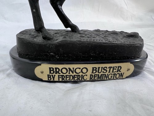 The Bronco Buster Frederic Remington Bronze Sculpture Vintage 8in - Picture 5 of 19