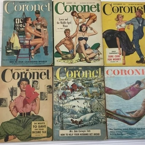 Antique Coronet Magazines 1947, 1948, 1950, 1954, 1961 - Picture 15 of 15