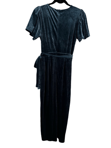 NWT Ivy City Blue Velvet Lillie Dress Size Small Faux Wrap Classy Whimsygoth - Picture 3 of 12