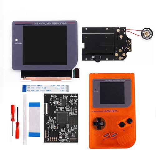 DMG Laminated Q5 Larger Display IPS screen Kits+Pre-cut Shell For Gameboy GB DMG - Picture 20 of 29