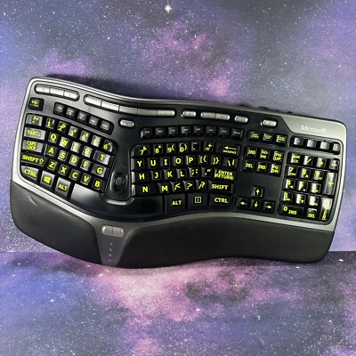 Microsoft Natural Ergonomic Keyboard 4000 V1.0 KU-0462 1048 Wired Tested OEM