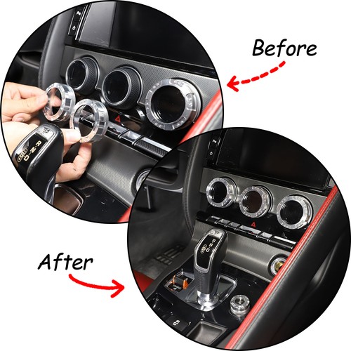 Tapacubos de anillo de perilla de control central aleación estilo mecánico cubierta para Jaguar F-TYPE 2013-24 - Imagen 6 de 12