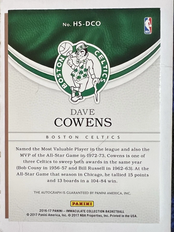 Baloncesto Panini Immaculate 2016-17 Heralded Signatures rojo Dave Cowens/25 Foto 2 de 2