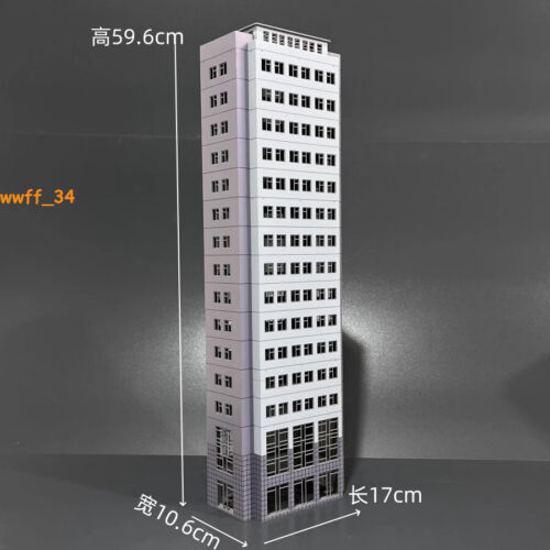 Modellino scala HO edifici scena città treno ferrovia moderno ufficio kit giocattoli 1/87 - Foto 4 di 32