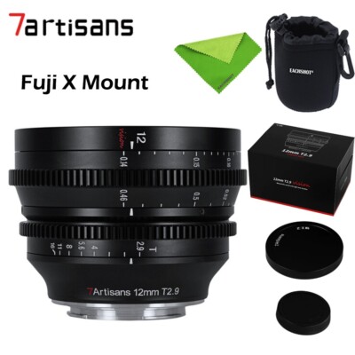 7artisans12mm APS-C MF Cine Lens X Mount For Fuji X-A1 X-A10 X-A2 X-A2  X-A5