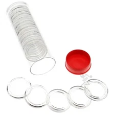 20 Air-Tite A22 1/4oz Gold Eagle Coin Holders & Red Plug Capsule Storage Tube